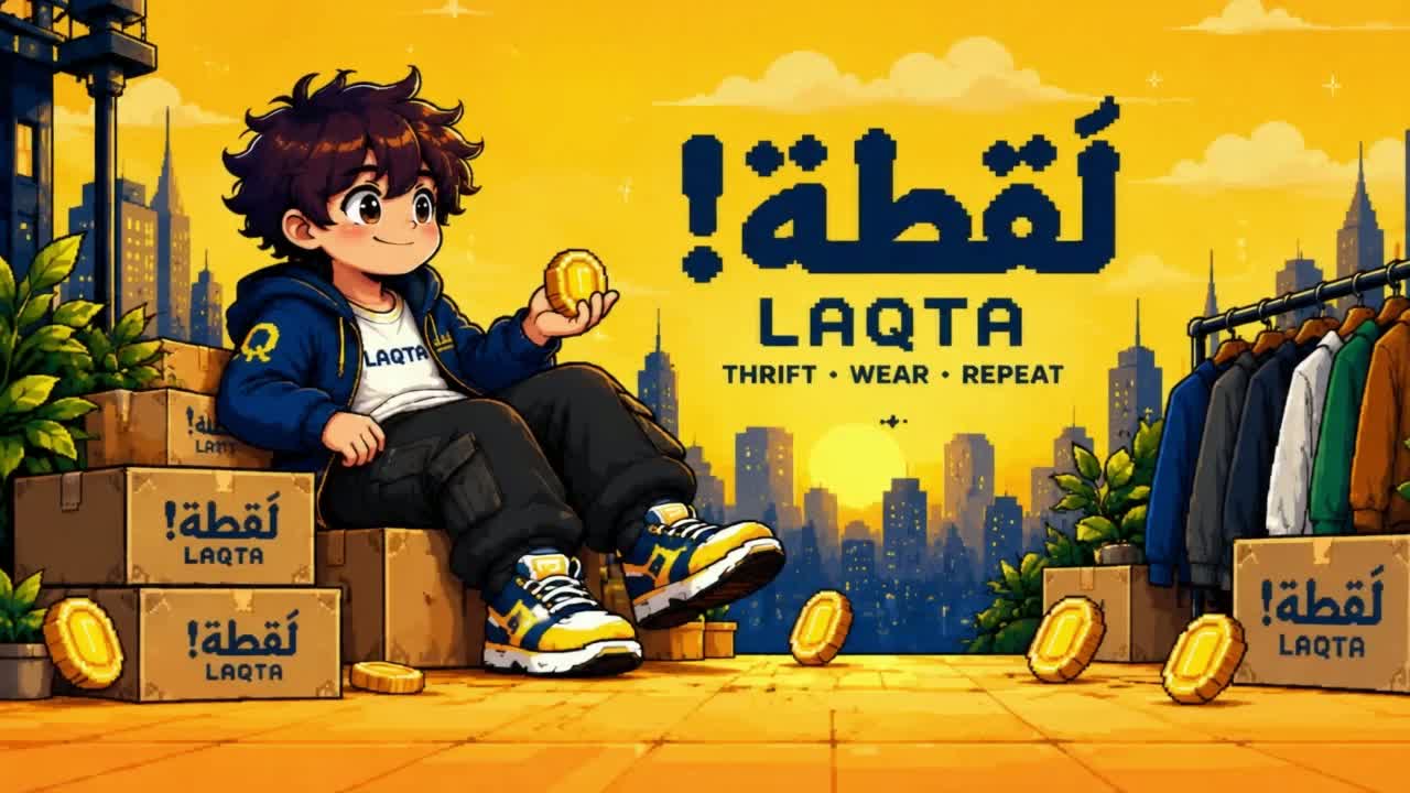 LAQTA — لقطة، الشخصية بجانب رف الملابس
